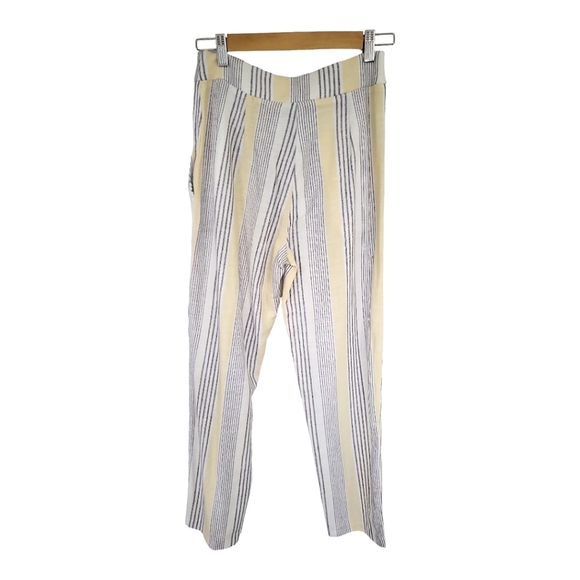 NWT Olivaceous Rayon Linen Striped Pants Size S - Picture 1 of 8